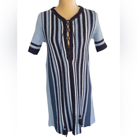 FREE PEOPLE Women’s Blue Lollipop Knit Dress. Size: S - Picture 3 of 12